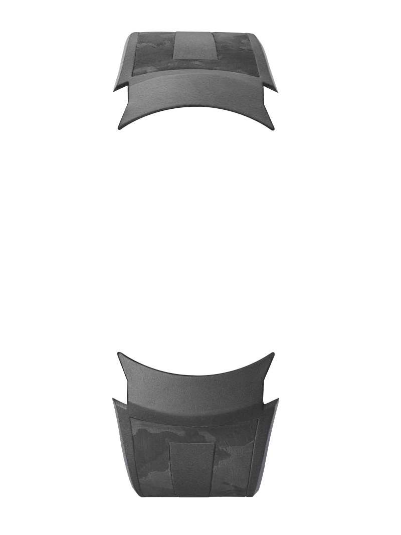 Grey rubber strap - Carbonium® texture