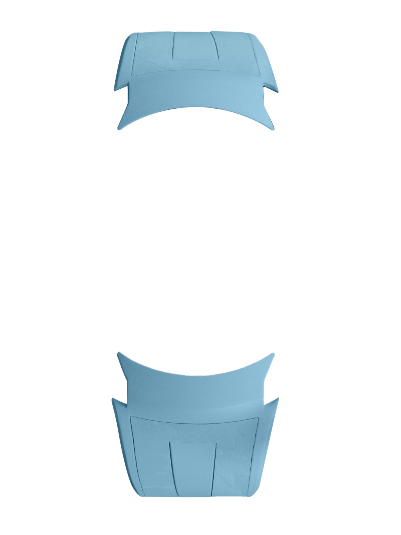 Blue rubber strap - Carbonium® texture