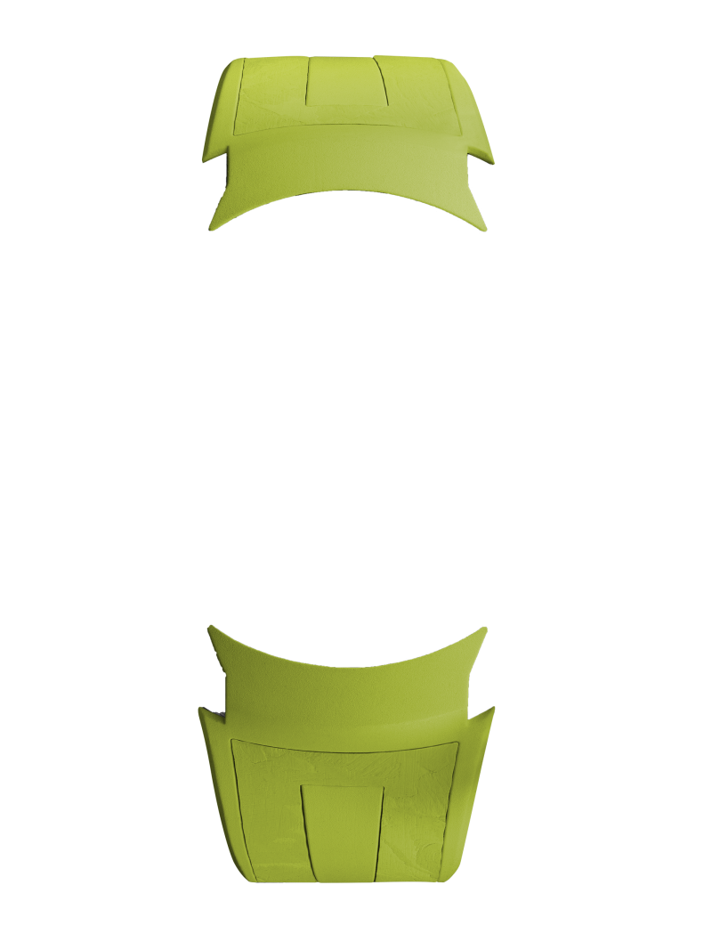 Green rubber strap - Carbonium® texture