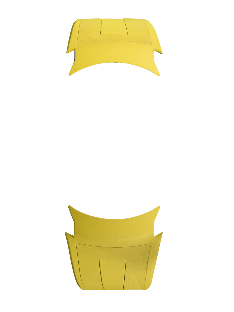 Yellow rubber strap - Carbonium&reg; texture