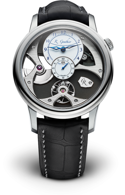 Natural titanium - White enamel dial