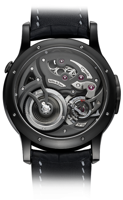 Black titanium - White enamel dial