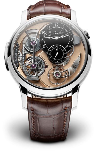 White gold - Black enamel dial