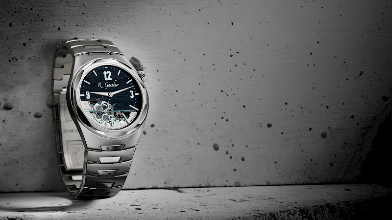 C by Romain Gauthier Titanium Edition Bracelet - Openwork black dial banner